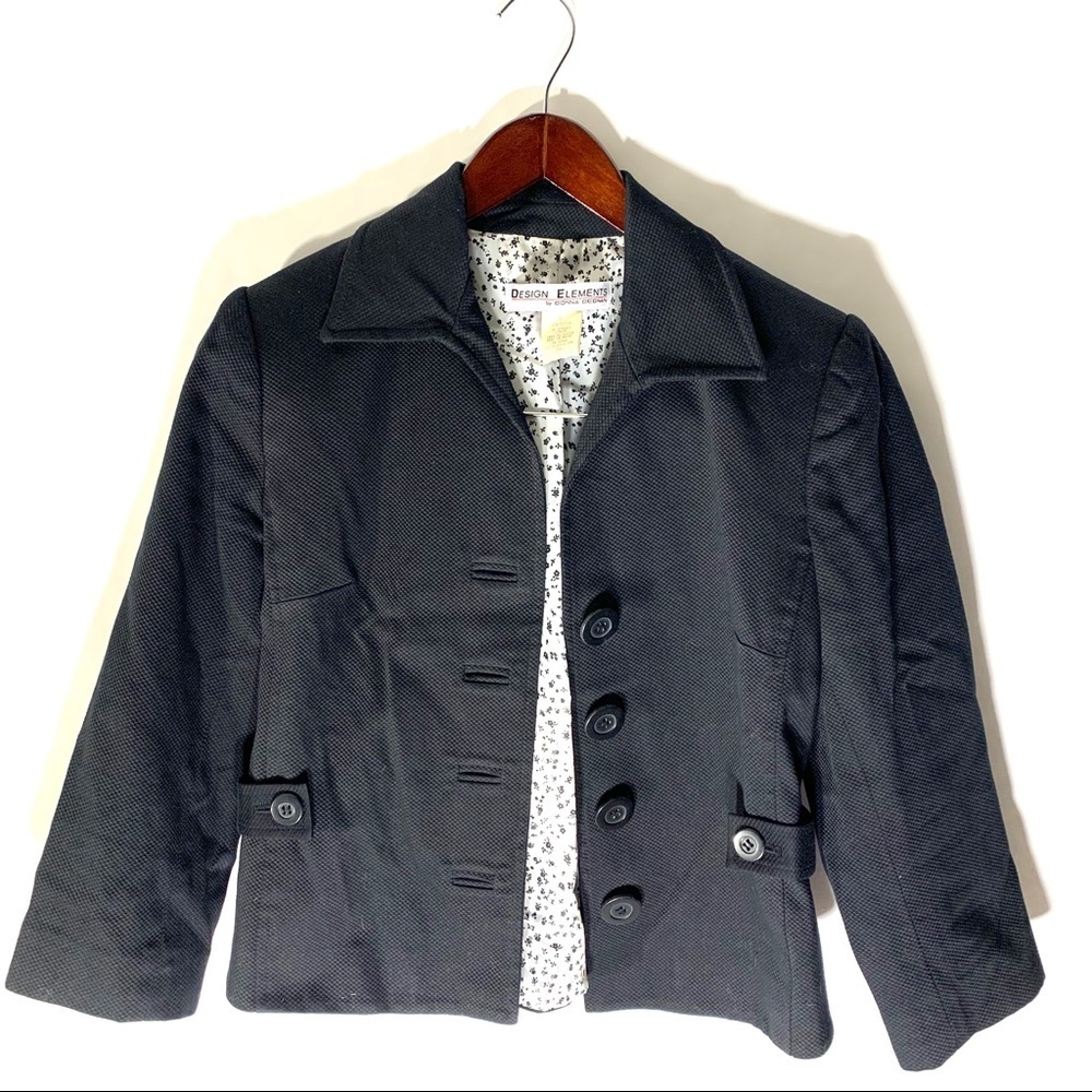 Vintage 1990s Pique 3/4 Sleeve Blazer Sz 6